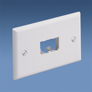 PANDUIT - PANCFPH2IW PLACCA ORIZZ. OFF-WHITE 2 PORTE MINI-COM