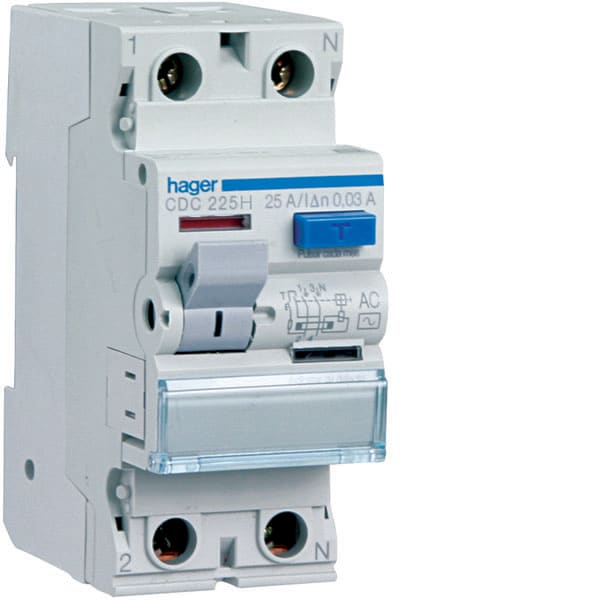 HAGER - HAGCGC225H INT. DIFF. ACC. 2P 500 MA 25A 2M