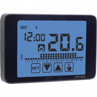 VEMER-SIBER GROUP S. - VEMVE485900 CHRONOS RF NERO CRONOTERM. TOUCH BATT.