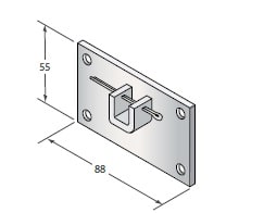 CAME SPA CMC001YM0004 SUPPORTO 88X55 CON SELLA Q10