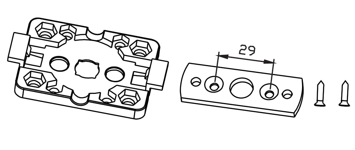 CAME SPA CMC001YM0102 PIASTRA A CLIPS FRAME 50X68
