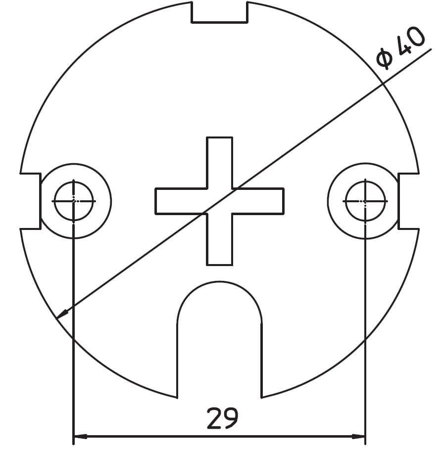 CAME SPA CMC001YM0104 PIASTRA IMPRONTA CROCE