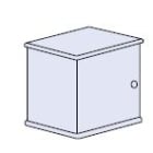 CONCHIGLIA - CON073510901 Serie CVT-CVN - Armadio in vetroresina a 1 vano, con serratura, dim. 546 x 570 x 308 mm (BxAxP)