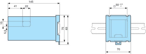 CROUZET CRO26546841 DIN RAIL ADAPTOR, CTR48 ELECTRONIC COUNT