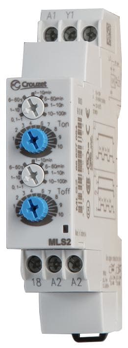 CROUZET CRO88827054 CHRONOS 2 TIMER MLS2, 24-240 VAC, 0.7 A,