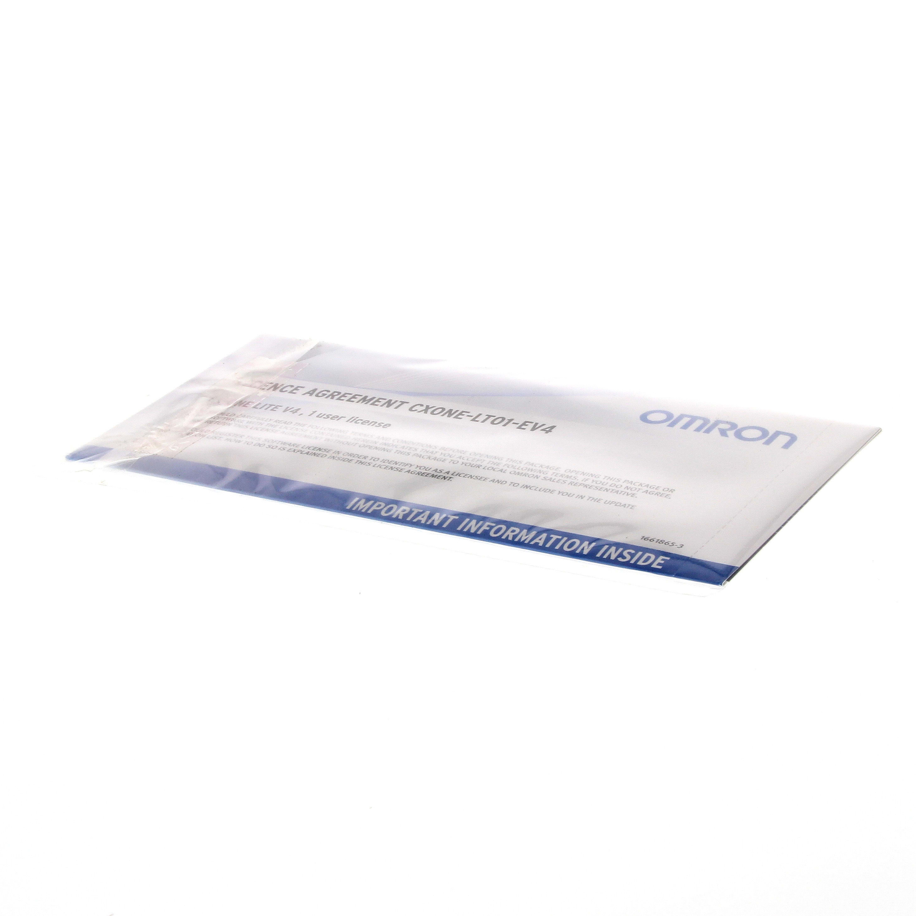 OMRON - OMRCXONELT01EV4 PLC- LICENZA CX-ONE LITE VERSIONE 4.0: A