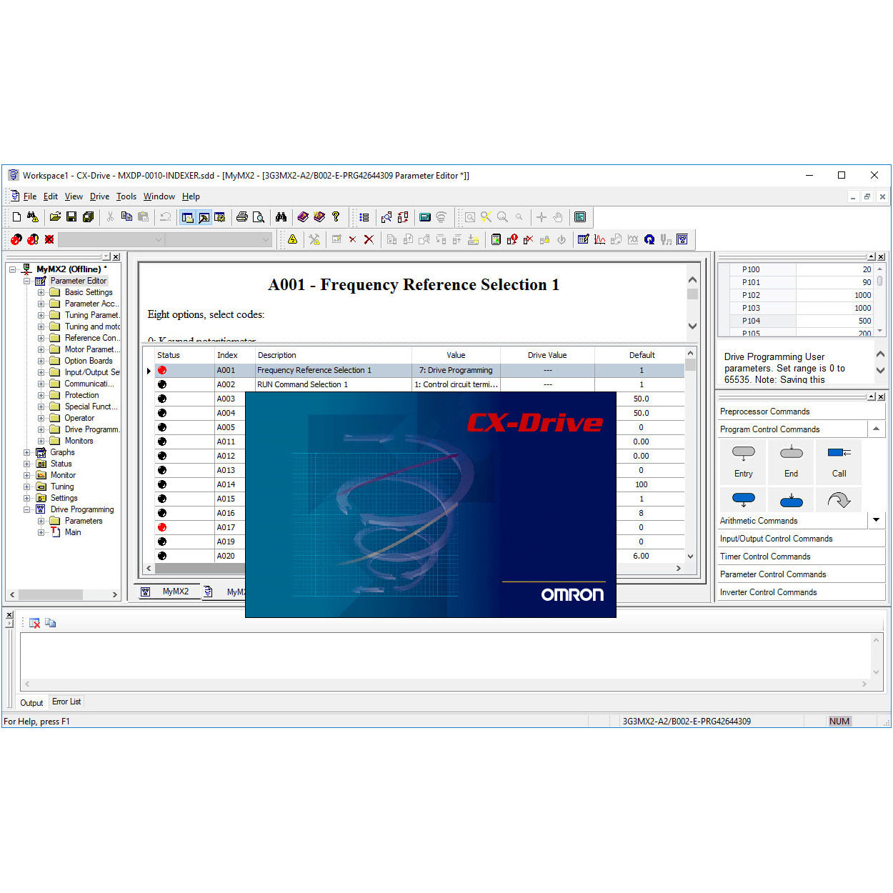 OMRON OMRCXDRIVE29 INVERTER- SOFTWARE DI CONFIGURAZIONE