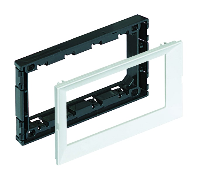 BTICINO S.P.A. - BTI150672 TORRETTE - SUPPORTO LUNA 4P+MOSTRINA BIA