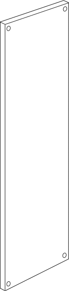 BTICINO S.P.A. - BTI91832/60N MAS HDX - PIASTRA IN LAMIERA PIENA L=600