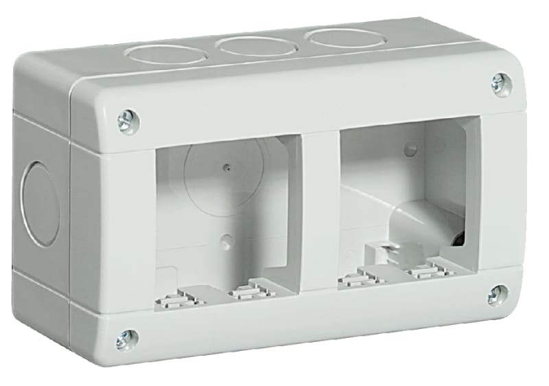 BTICINO S.P.A. - BTI24404/2 IDROBOX LUNA - CUSTODIA IP40 2 + 2 POSTI