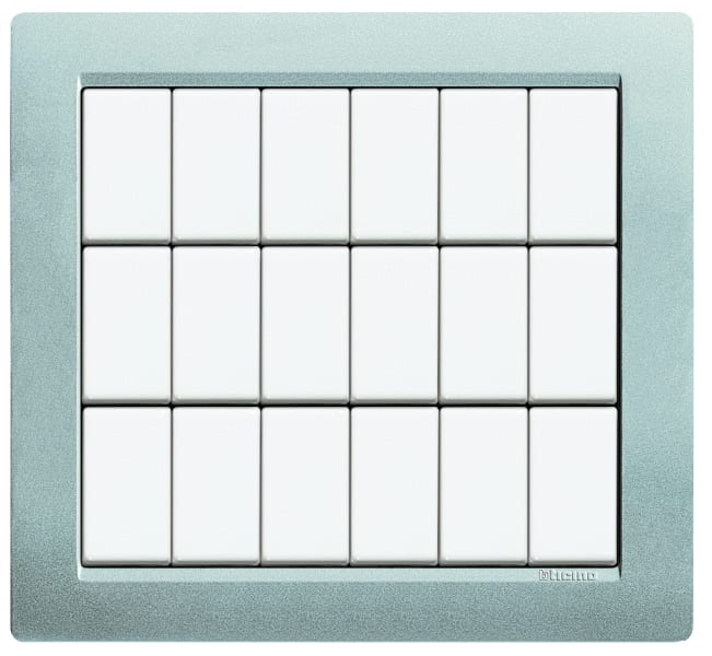 BTICINO S.P.A. - BTIAM4818SL MATIX - PLACCA 6+6+6P SILVER