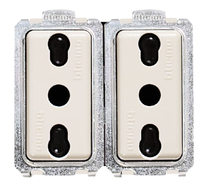 BTICINO S.P.A. - BTI5180/2 MAGIC - PRESA DUPLEX BIPASSO 2P+T 10/16A