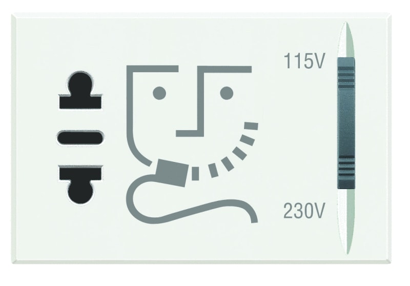 BTICINO BTIHD4177 Rasiersteckdose white