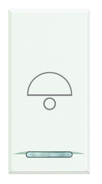 BTICINO S.P.A. - BTIHD4915BB AXOLUTE - COPRITASTO SIMB CAMPANA BIANCO