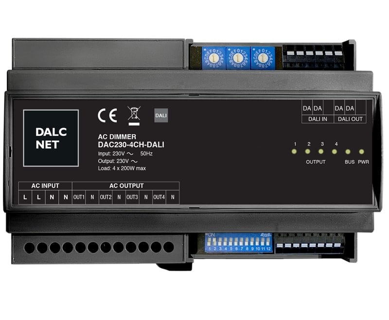 DIGIMAX SRL DIXDAC230-4CH-DALI DIMMER PUSH + DALI 4CH IN OUT 230VAC
