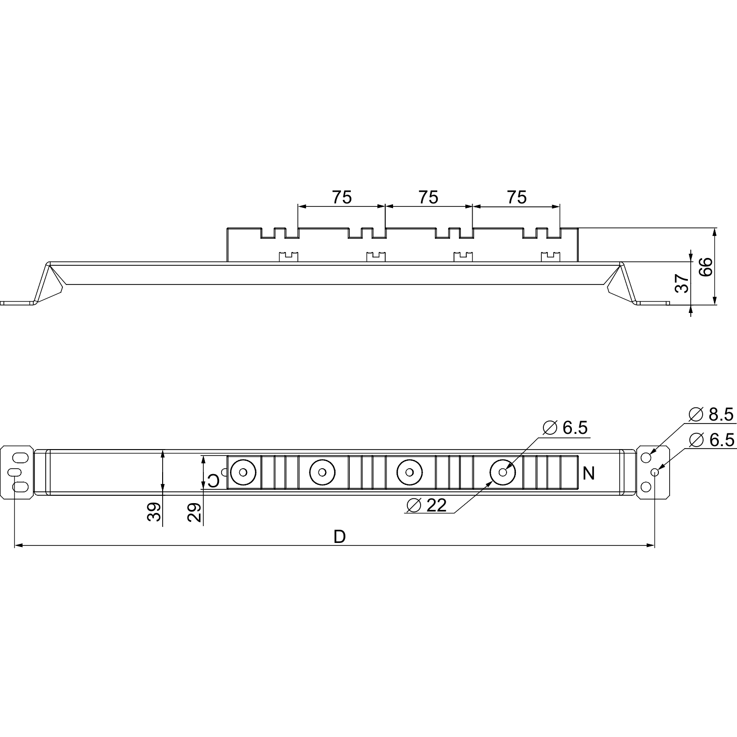 SCHNEIDER ELECTRIC SNRNSYAS600 SUPP. BASE BARRE VERTICALI 600