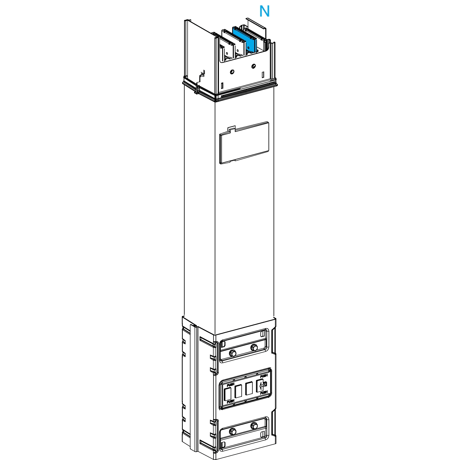 SCHNEIDER ELECTRIC - SNRKSA630ED4081 EL. RETT. 500/630A 0,8M 1 DER