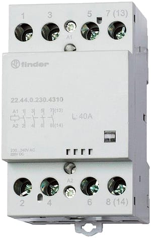 FINDER SPA FIN224400124710 CONTATTORE 40A 4 CONTATTI 52MM