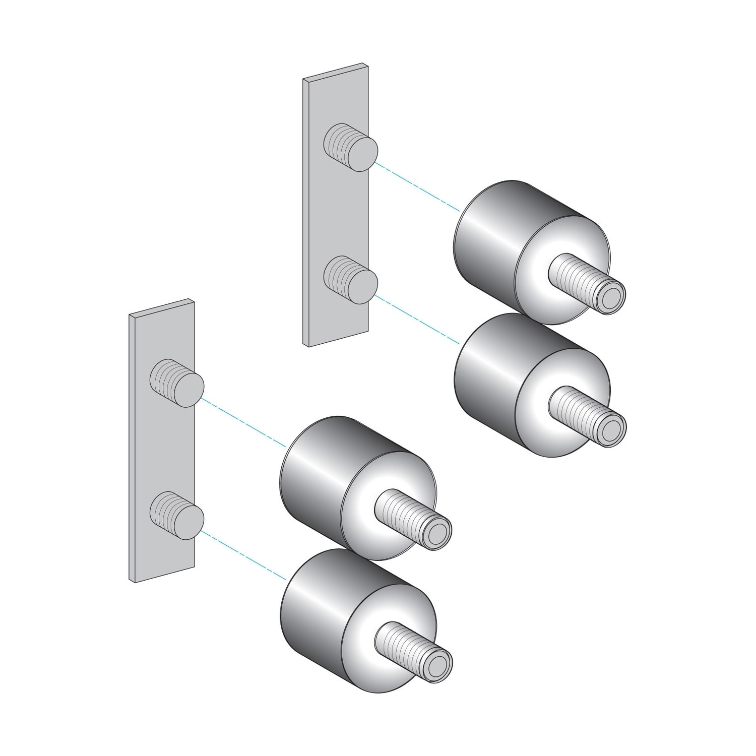 SCHNEIDER ELECTRIC - SNRXUSZVA12 KIT SUPPORTI ANTIVIBRANTI, 12