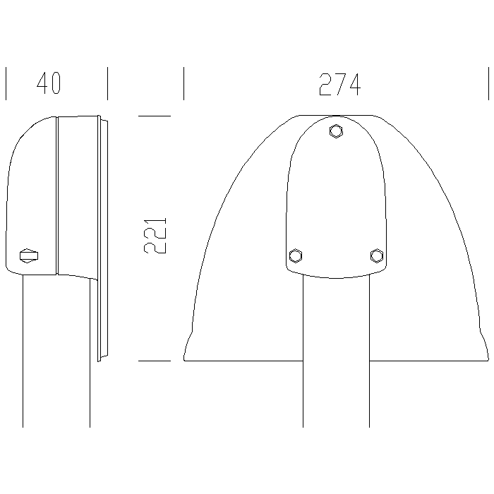 DISANO - DIS99126000 ATTACCO PALO SINGOLO GREEN 502 GRIGIO