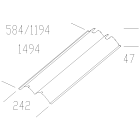 DISANO - DIS99808700 RIFLETTORE CONCENTRANTE 945 2X58W ALLUM