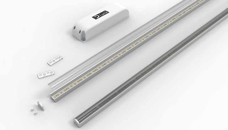 DESIGN LUCE DLU101P42 U01 KIT 2M OPALE/NERO