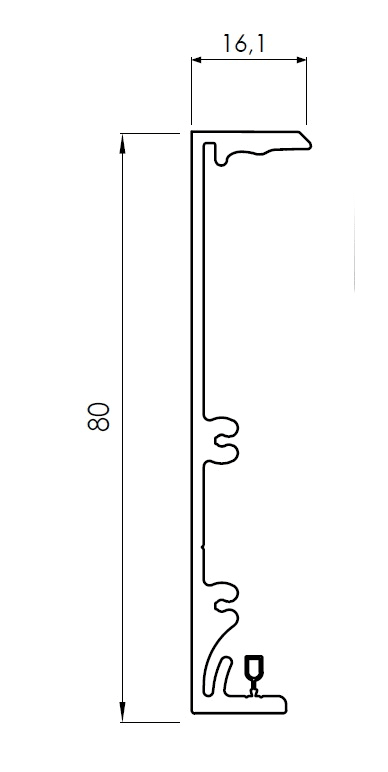 DESIGN LUCE - DLU1130503001 INFINITO STAFFA FISS A PARETE 1CM BIANCO