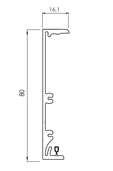 DESIGN LUCE - DLU1130504001 INFINITO STAFFA FISS A PARETE 1CM NERO