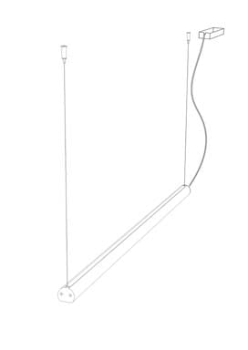 DESIGN LUCE - DLU2080N40003 SFERETTA 80W NERO L100CM CN