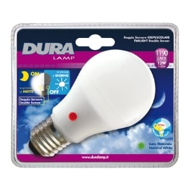 DURALAMP SPA - DRLA6512N-SR DECO LED A60 SENSOR 12W E27 4000K