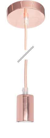 DURALAMP SPA - DRLTN-E27CU FILO DI SOSPENSIONE + ROSONE E27 RAME