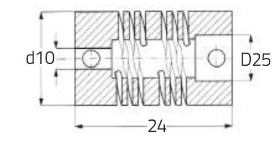 DATALOGIC - DTS95B081310 FAC10-10 FLEX ALUMINIUM COUPLING 10MM