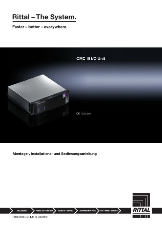 RITTAL SPA RIT7030040 CMC III I/O UNIT III 8 DIGITAL IN + 4 RE