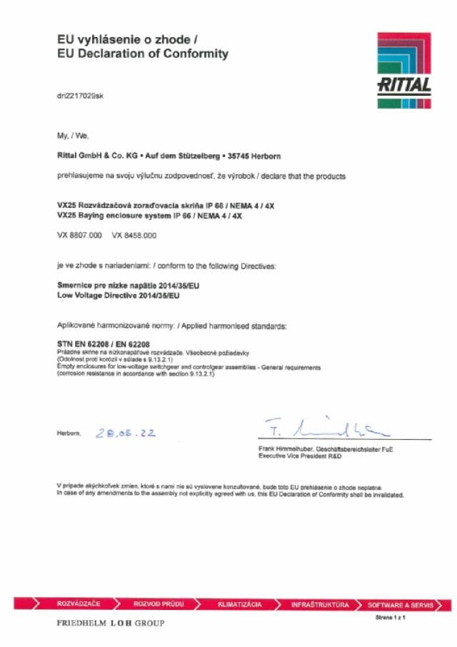 RITTAL SPA - RIT8807000 VX ARMADIO 800X2000X600 NEMA 4 IP66