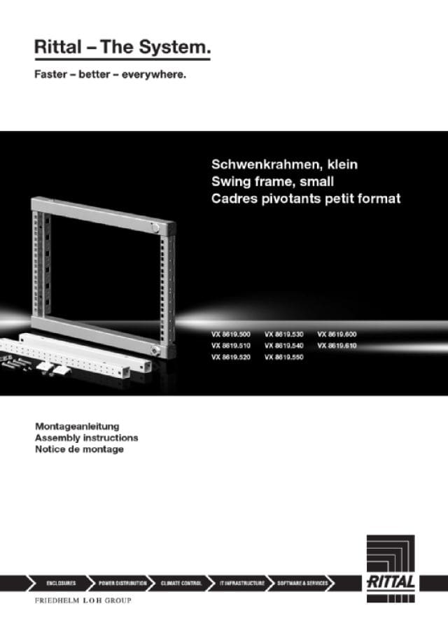 RITTAL SPA - RIT8619610 VX SET D INSTALLAZIONE L=800MM