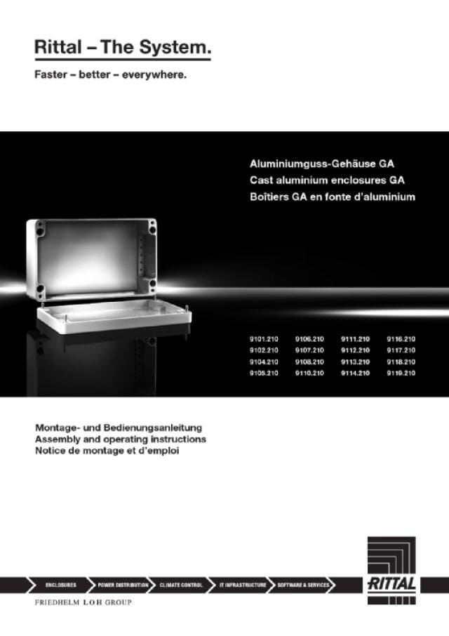 RITTAL SPA - RIT9110210 GA CONTENIT.ALLUMINIO PRESSOFUSO 220X12