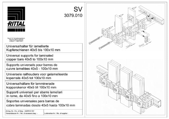 RITTAL SPA - RIT3079010 SV SUPPORTO UNIVERSALE