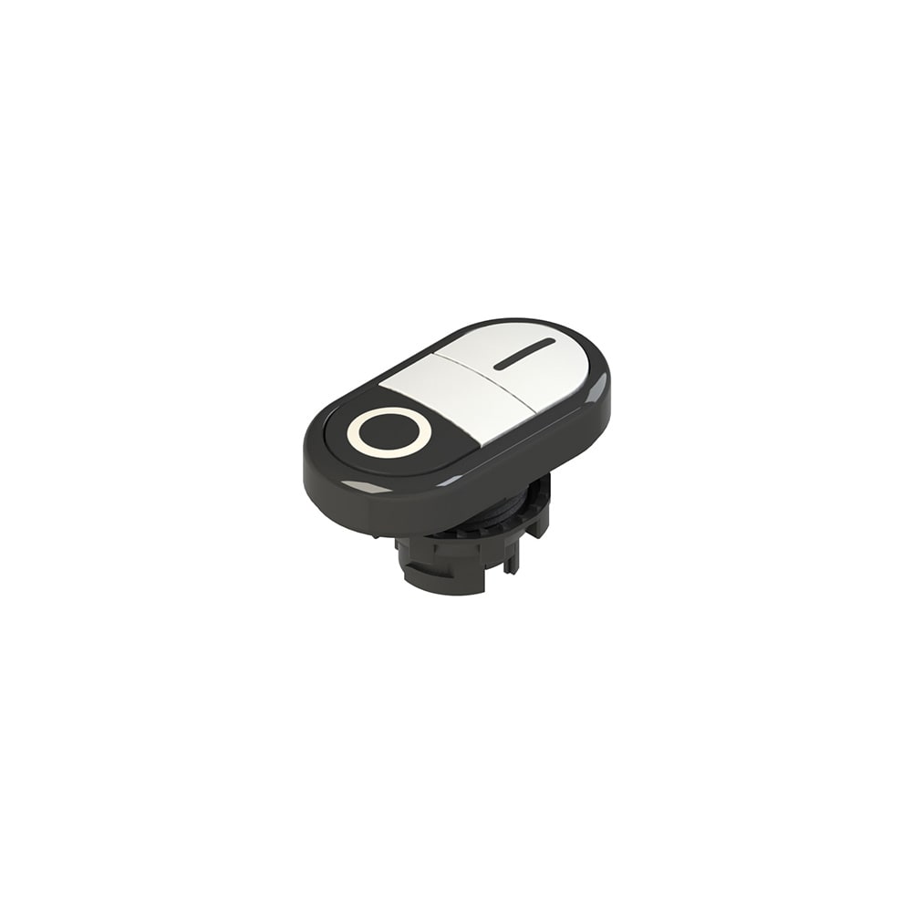 PIZZATO ELETTRICA S. - PZZE2 1PDRL1AAAA PULSANTE DOPPIO INFERIORE RASATO CON MAR