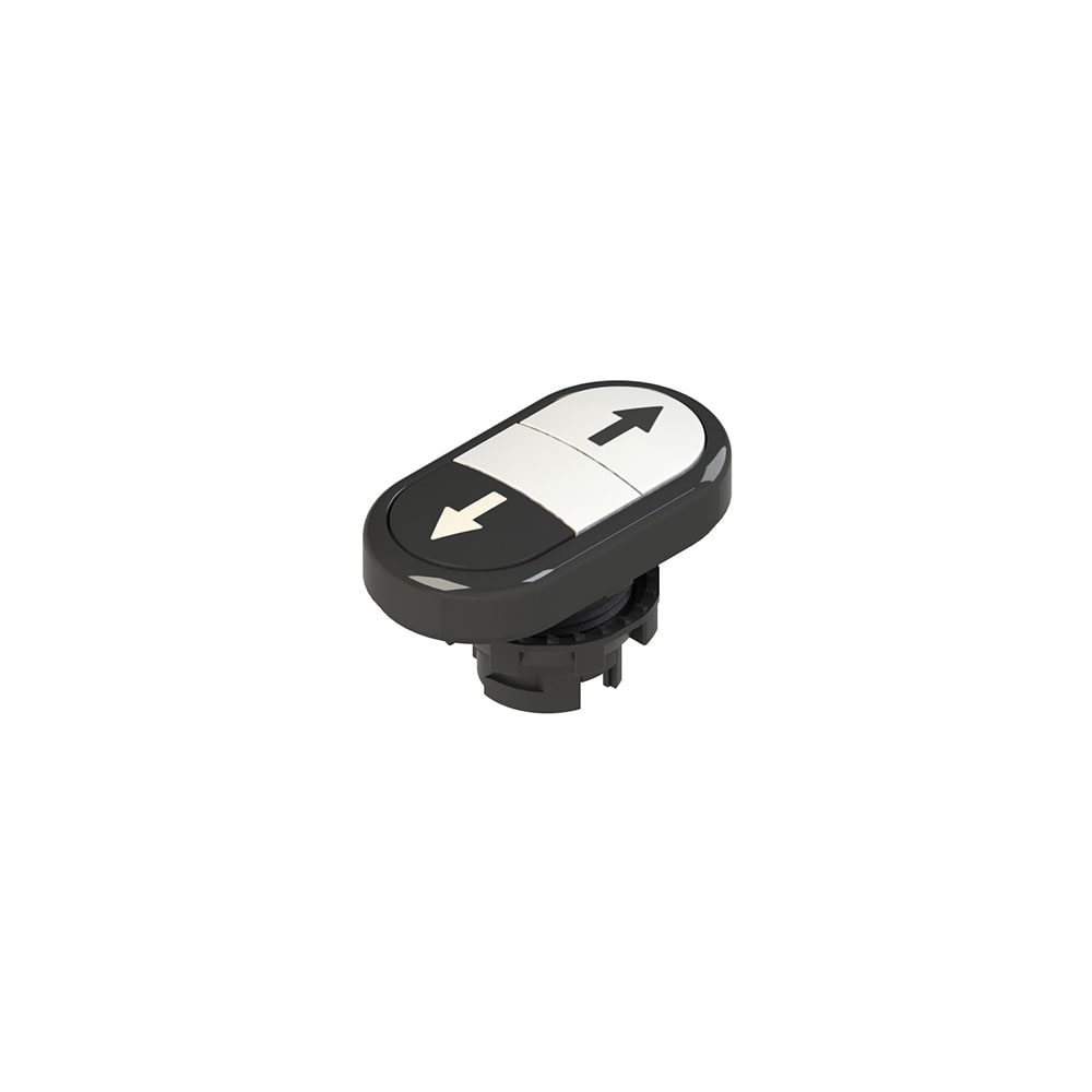 PIZZATO ELETTRICA S. - PZZE2 1PDRL1AABN PULSANTE DOPPIO INFERIORE RASATO CON MAR