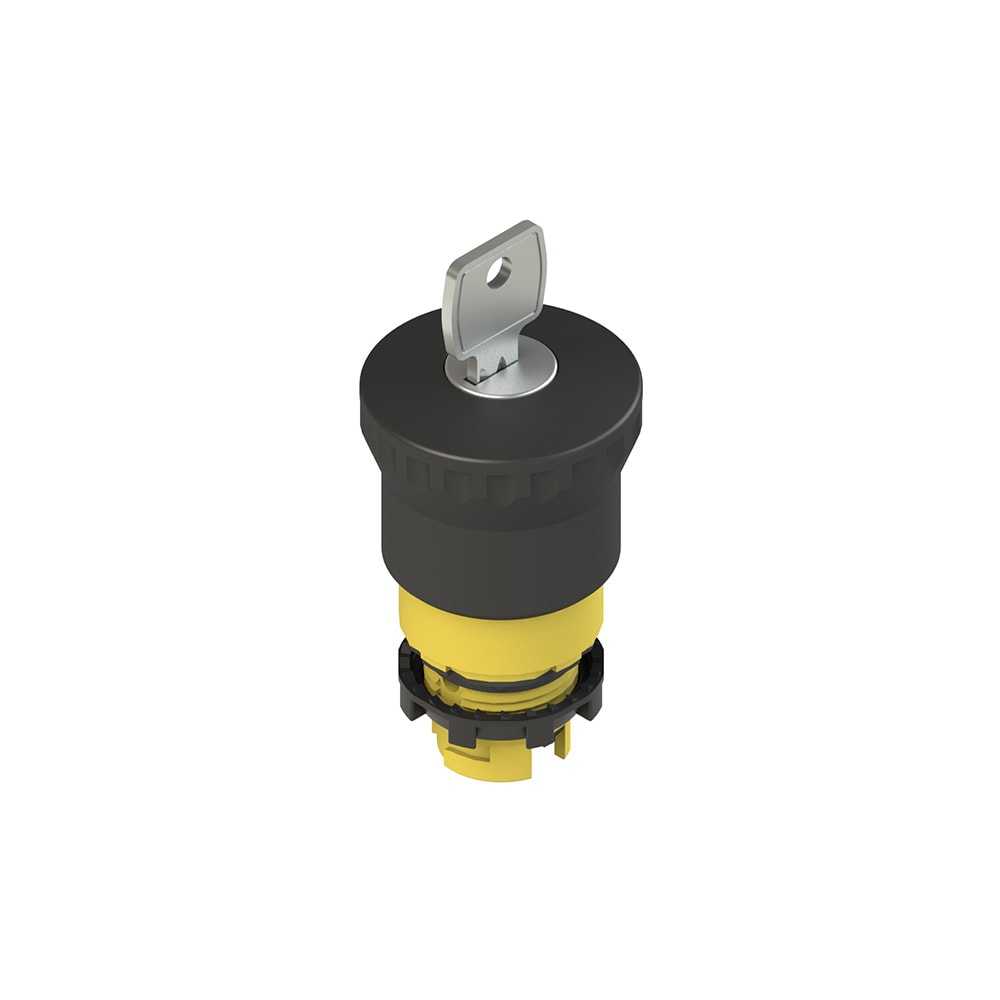 PIZZATO ELETTRICA S. - PZZE2 1PEBZ4511 PULSANTE A FUNGO NERO CON AGGANCIO SBLO
