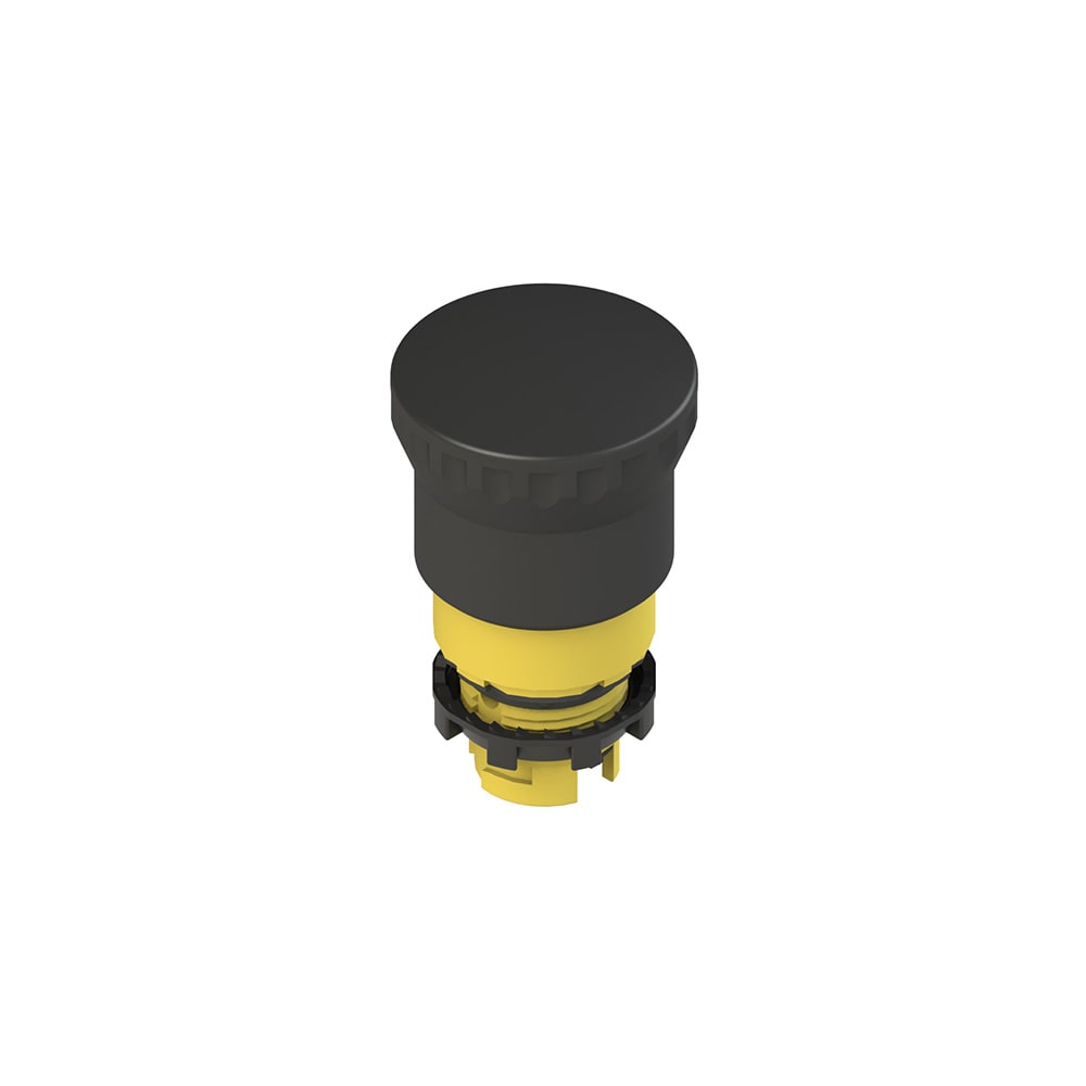 PIZZATO ELETTRICA S. - PZZE2 1PEPZ4511 PULSANTE A FUNGO NERO CON AGGANCIO SBLO