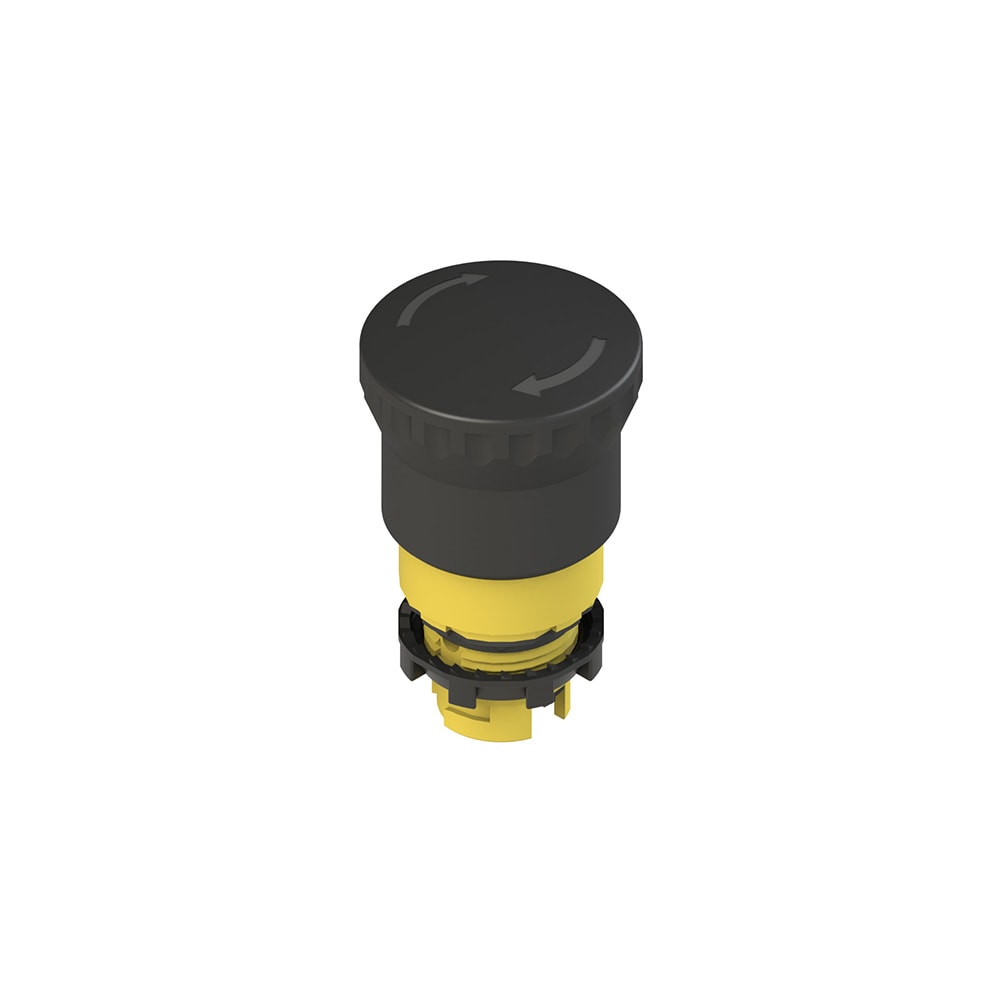 PIZZATO ELETTRICA S. - PZZE2 1PERZ4511 PULSANTE A FUNGO NERO CON AGGANCIO SBLO