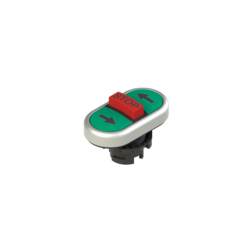 PIZZATO ELETTRICA PZZE2 1PTRS9AAAZ PULSANTE TRIPLO INFERIORE RASATO CON MAR