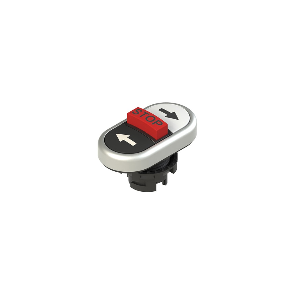 PIZZATO ELETTRICA S. - PZZE2 1PTRS9AABD PULSANTE TRIPLO INFERIORE RASATO CON MAR
