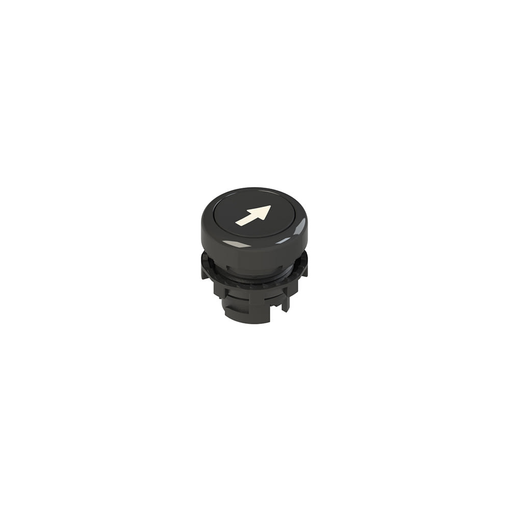 PIZZATO ELETTRICA S. - PZZE2 1PU2R121L7 PULSANTE AD IMPULSO RASATO NERO CON MARC