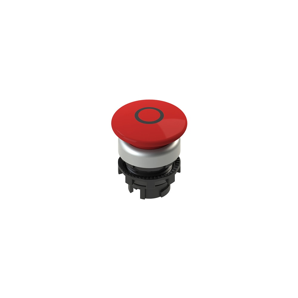 PIZZATO ELETTRICA PZZE2 1PU2F349L1 PULSANTE AD IMPULSO A FUNGO ROSSO CON MA