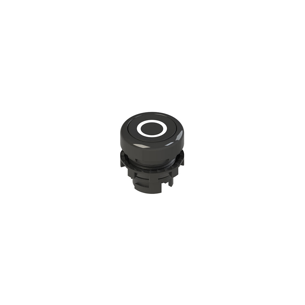 PIZZATO ELETTRICA S. - PZZE2 1PU2R121L1 PULSANTE AD IMPULSO RASATO NERO CON MARC