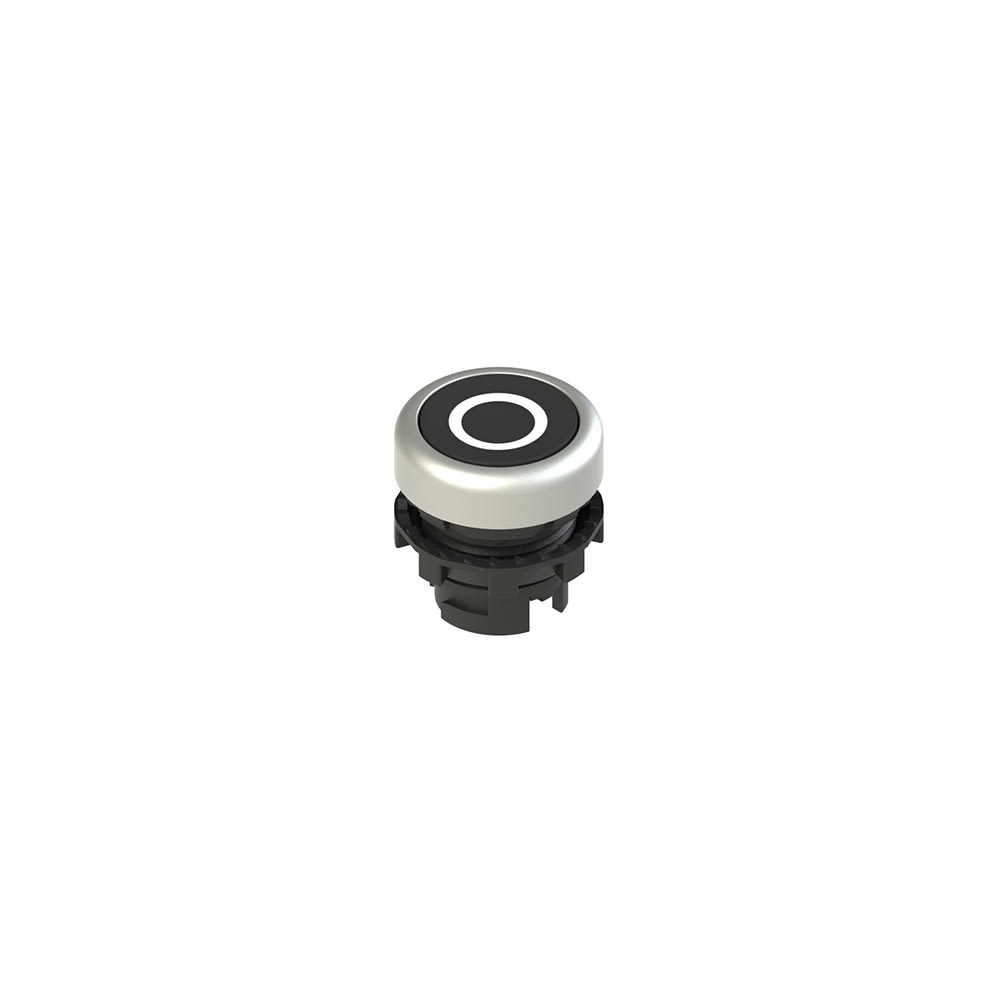 PIZZATO ELETTRICA S. - PZZE2 1PU2R129L1 PULSANTE AD IMPULSO RASATO NERO CON MARC