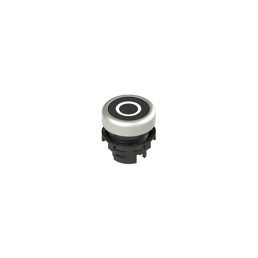 PIZZATO ELETTRICA S. - PZZE2 1PU2R129L1 PULSANTE AD IMPULSO RASATO NERO CON MARC