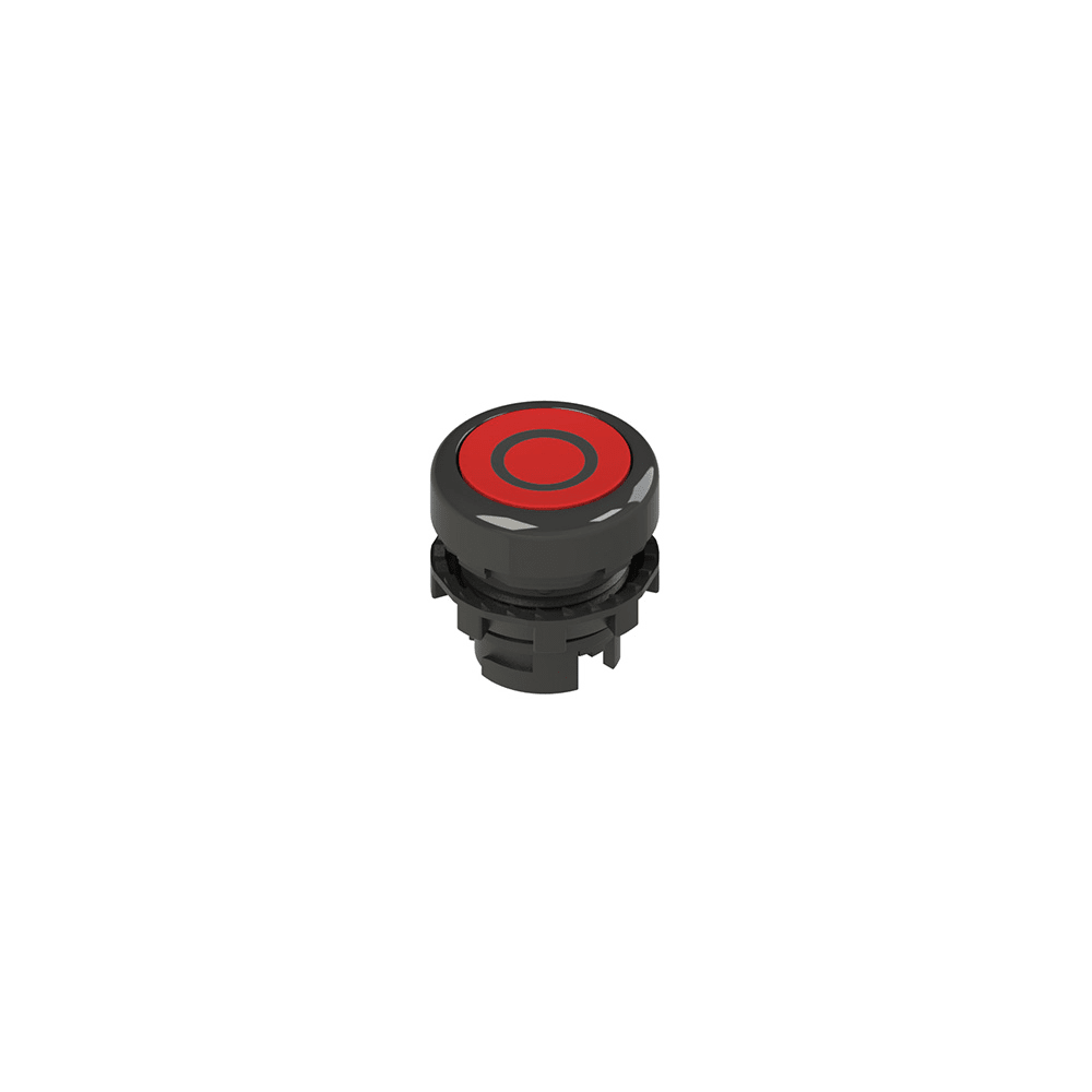 PIZZATO ELETTRICA S. - PZZE2 1PU2R321L1 PULSANTE AD IMPULSO RASATO ROSSO CON MAR